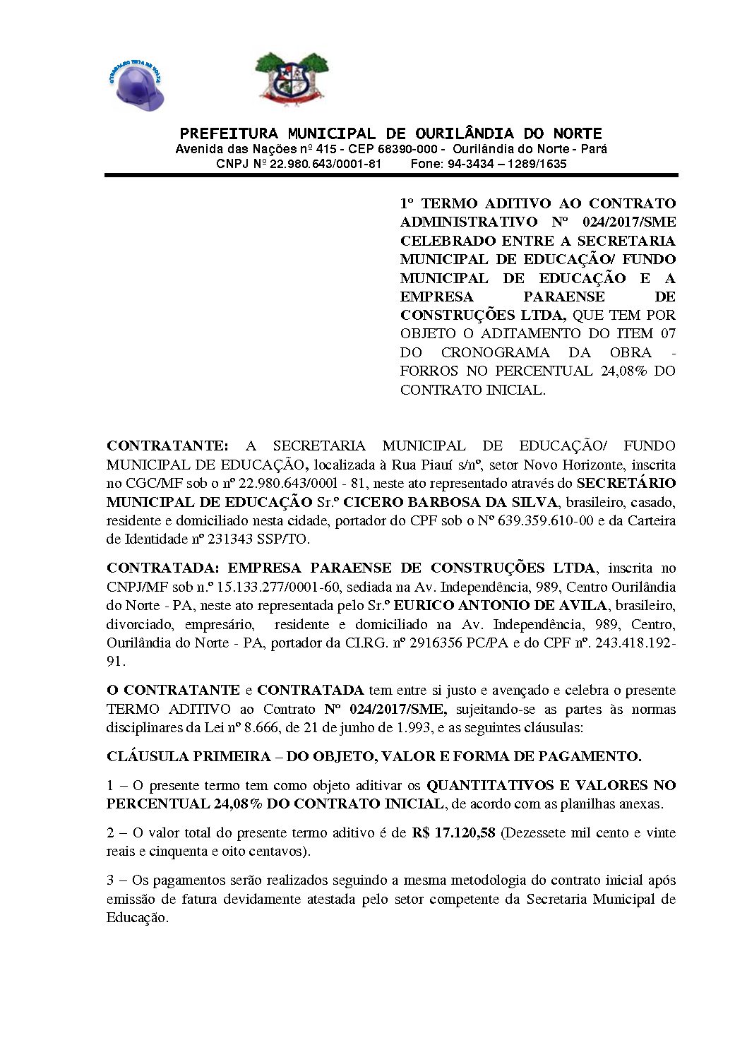 Modelo De Termo Aditivo De Contrato 6149