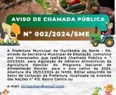 Aviso de Chamada Pública Nº 002/2024/SME